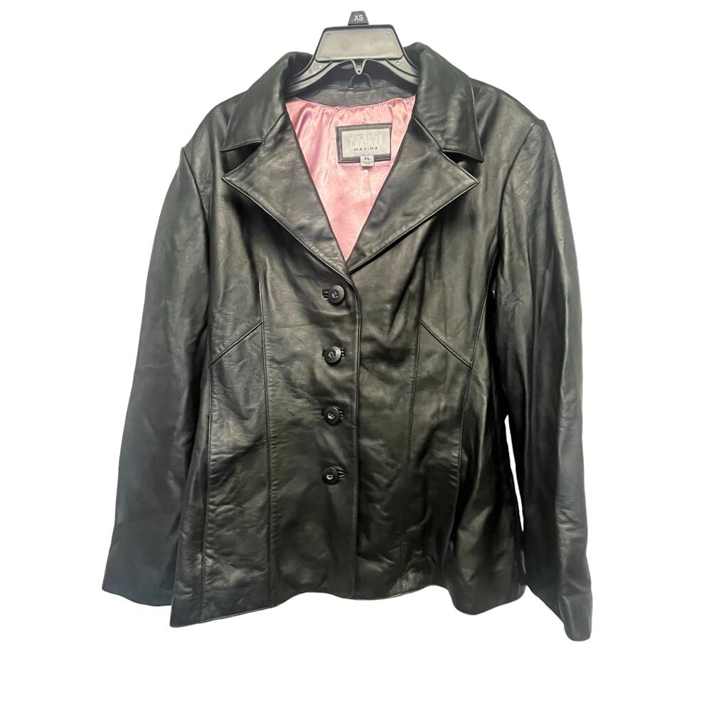 Vintage Wilsons Leather Maxima Classic Buttery Soft Black Leather Jacket XL